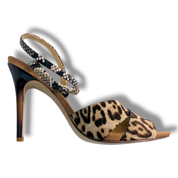 SAM EDELMAN Aly Leopard Print Strappy Heeled Sandals, Size 8 - Picture 6 of 10